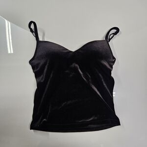 One Step Ahead Black Velvet Camisole
